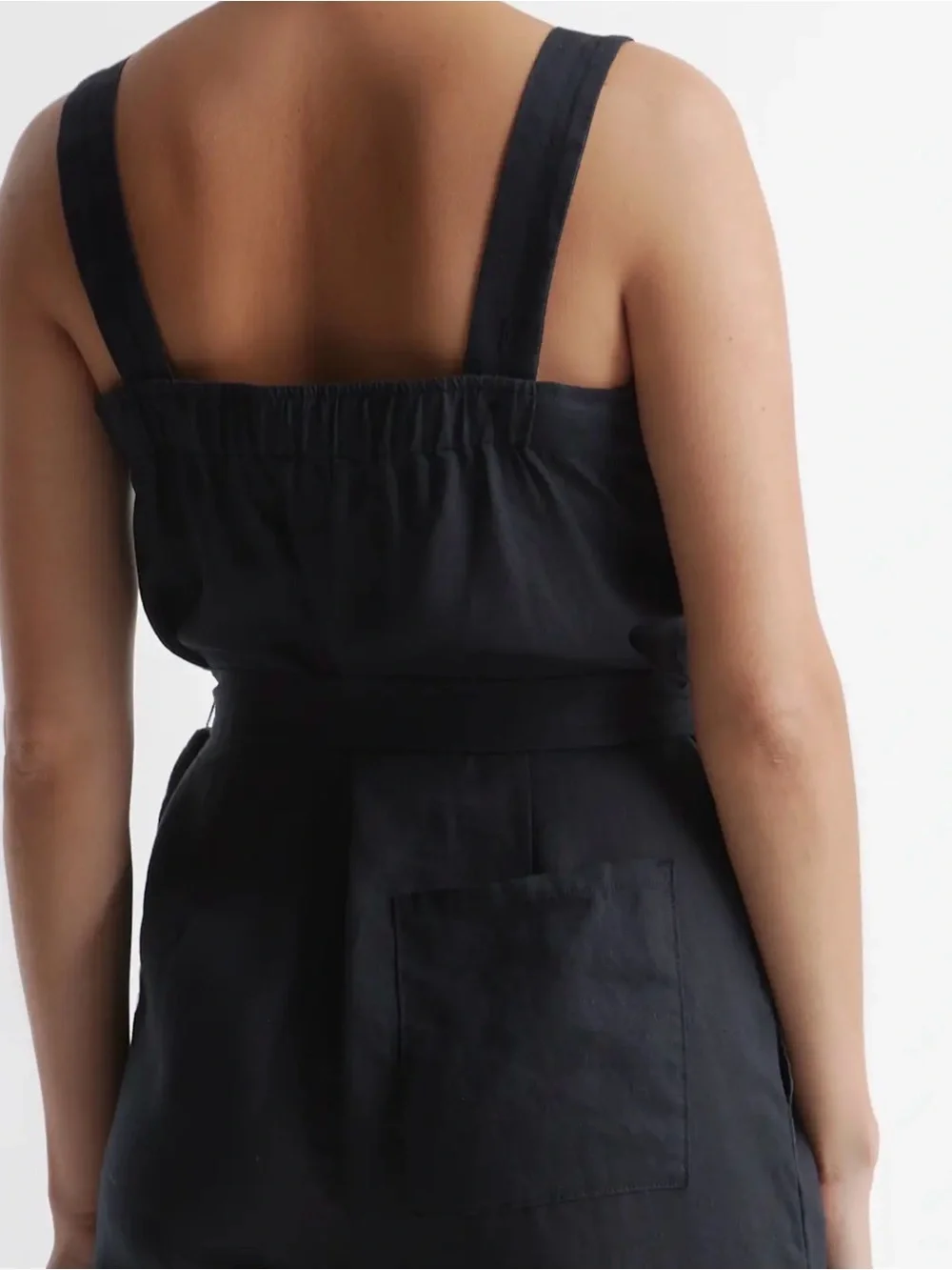 Quince 100% European Linen Square Neck Jumpsuit